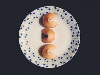 High angle view of fruit in plate