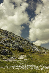 Scenic view of mountain against sky