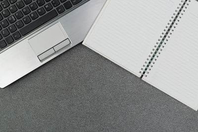 High angle view of computer keyboard on table