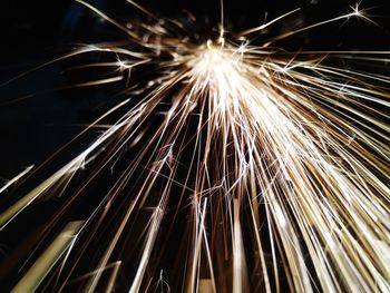 Firework display at night