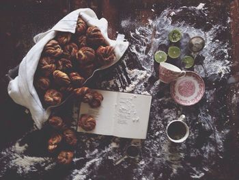 Close-up of food on table