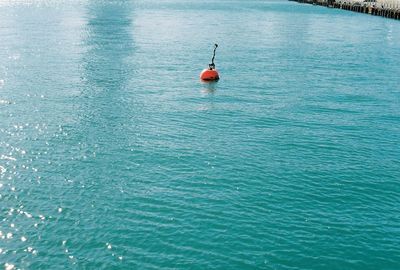 View of boats in calm sea