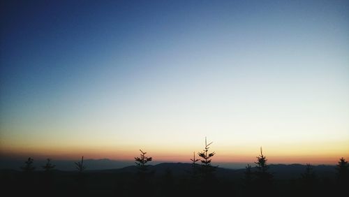 Silhouette of landscape at sunset