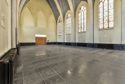 Empty corridor of historic building