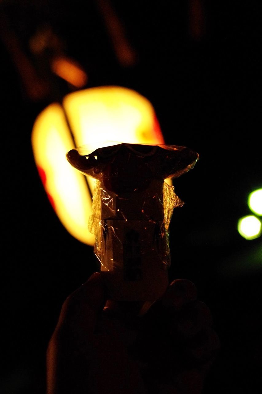 person, holding, close-up, focus on foreground, unrecognizable person, human finger, night, part of, cropped, one animal, indoors, men, single object, illuminated, black background, lifestyles, selective focus