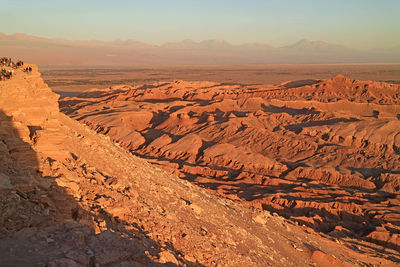 Scenic view of dramatic landscape against sky