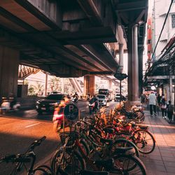 Bicycles on street