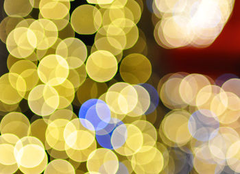 Defocused image of illuminated lights