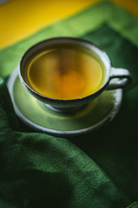 Close-up of tea on table