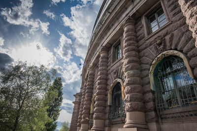 Low angle view of historic building against sky