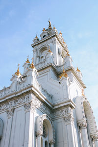 Low angle view of church against sky