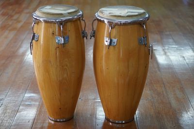 Drums on hardwood floor