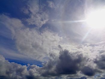 Low angle view of clouds in sky