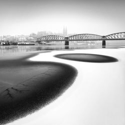 Bridge over river in city