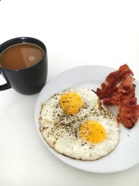 Directly above shot of breakfast on plate