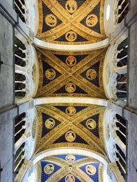 Low angle view of ceiling of cathedral