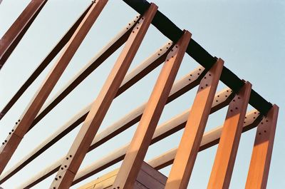 Low angle view of built structure against clear sky