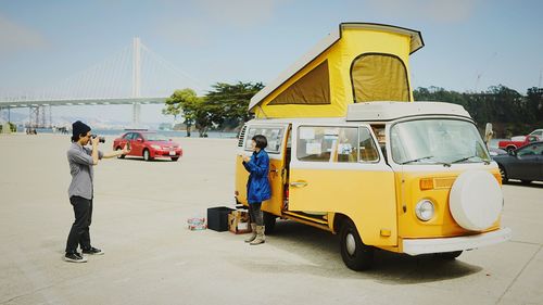 Silhouette of man standing against sky