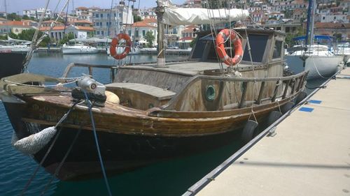 Boats in harbor