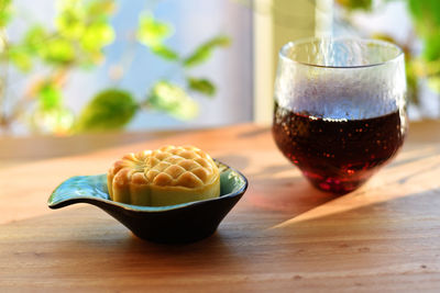 Close-up of drink on table