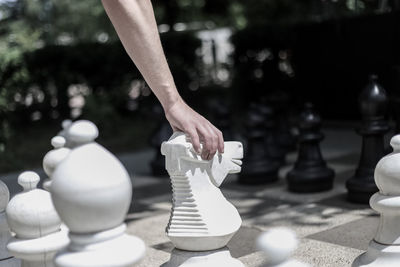 Full frame shot of chess pieces