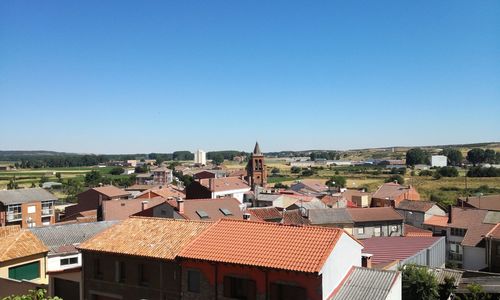 High angle shot of townscape