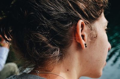 Close-up of young woman