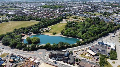 Aerial photo of the marine park, south shields