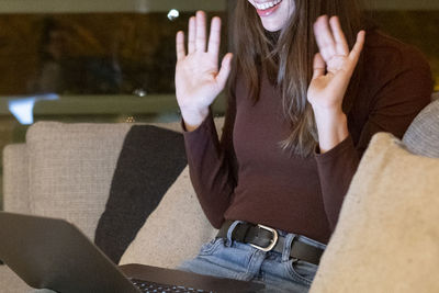 Young woman using mobile phone