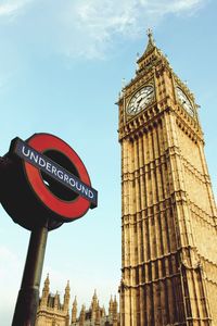 Low angle view of big ben