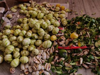 Fruits for sale at market stall