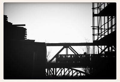 Low angle view of bridge against clear sky