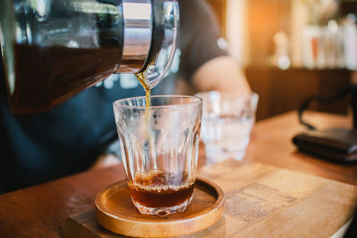 Close-up of drink on table