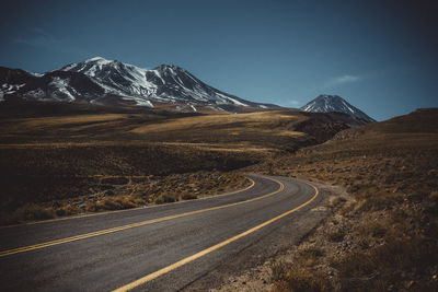 Extreme roads in atacama desert