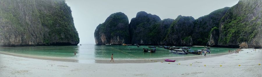 Panoramic view of beach