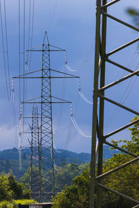 Electricity pylon against sky