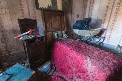 Interior of abandoned house