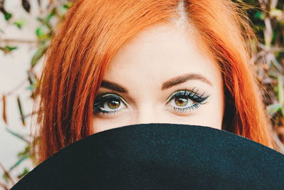 Close-up portrait of young woman