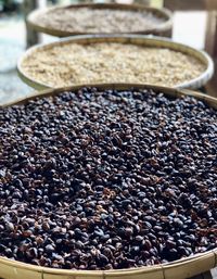 Close-up of roasted coffee beans