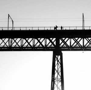 Low angle view of bridge against sky