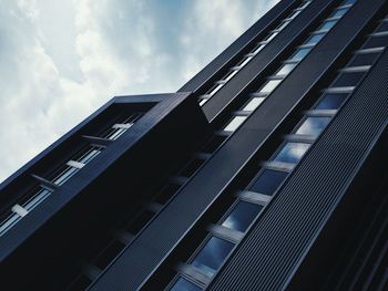 Low angle view of modern building against sky