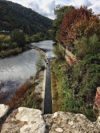 Scenic view of river against sky