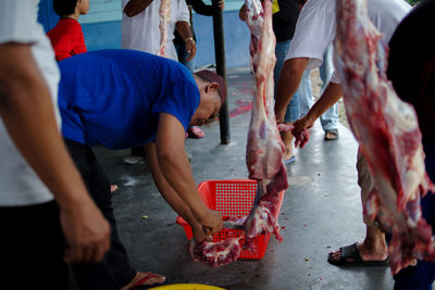 Group of people in fish