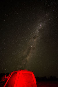 Scenic view of star field against sky at night