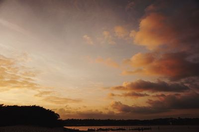 Scenic view of sea at sunset