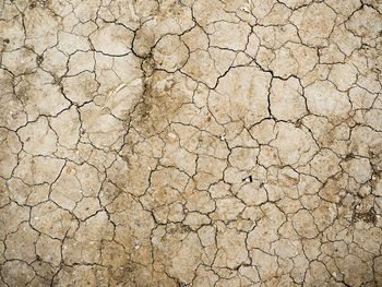 Full frame shot of cracked land