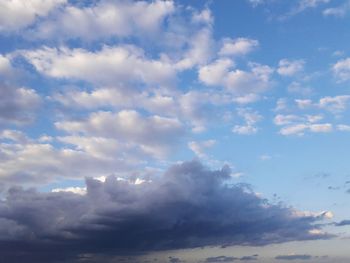 Low angle view of cloudy sky