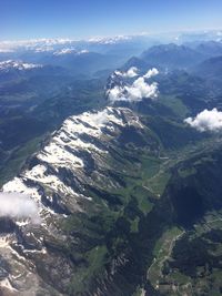 Aerial view of landscape against sky