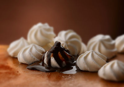 Close-up of crab on table