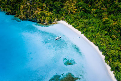 High angle view of swimming pool